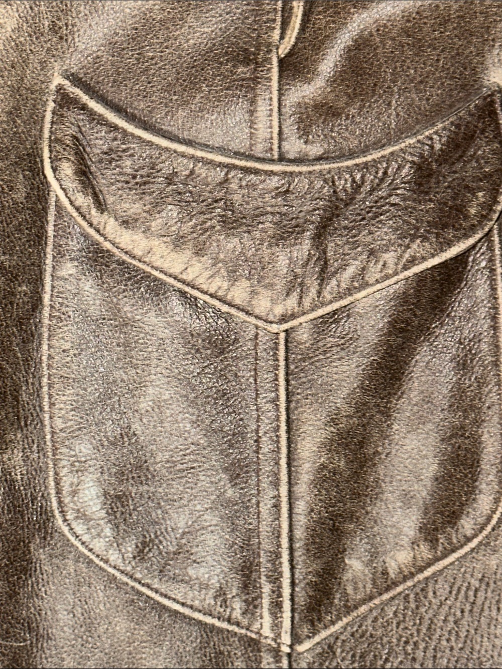 Y2K Guess Brown Long Leather Trench Coat SMALL - Picture 7 of 12